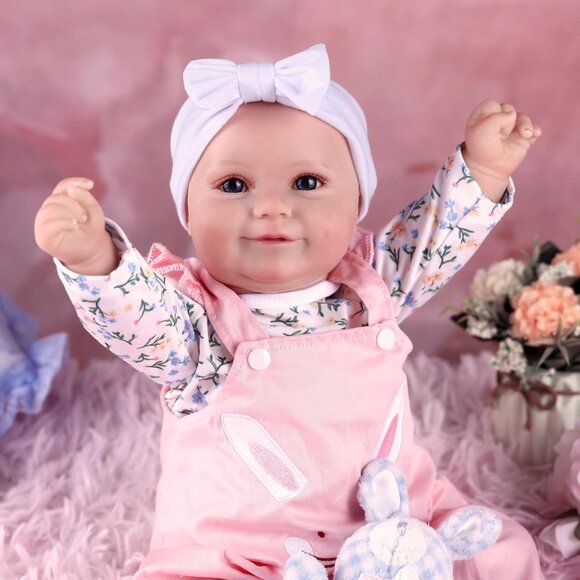 20Inch Realistic Soft Vinyl With Weighted Cloth Body Estella Girl Reborn Baby - Picture 5 of 6